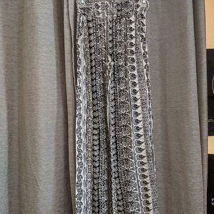 Black Stretchy Paisley Print Pants